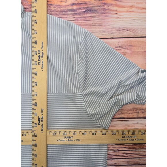 Under Armour Mens HeatGear Polo Medium Loose Fit Striped Gray - Picture 7 of 7